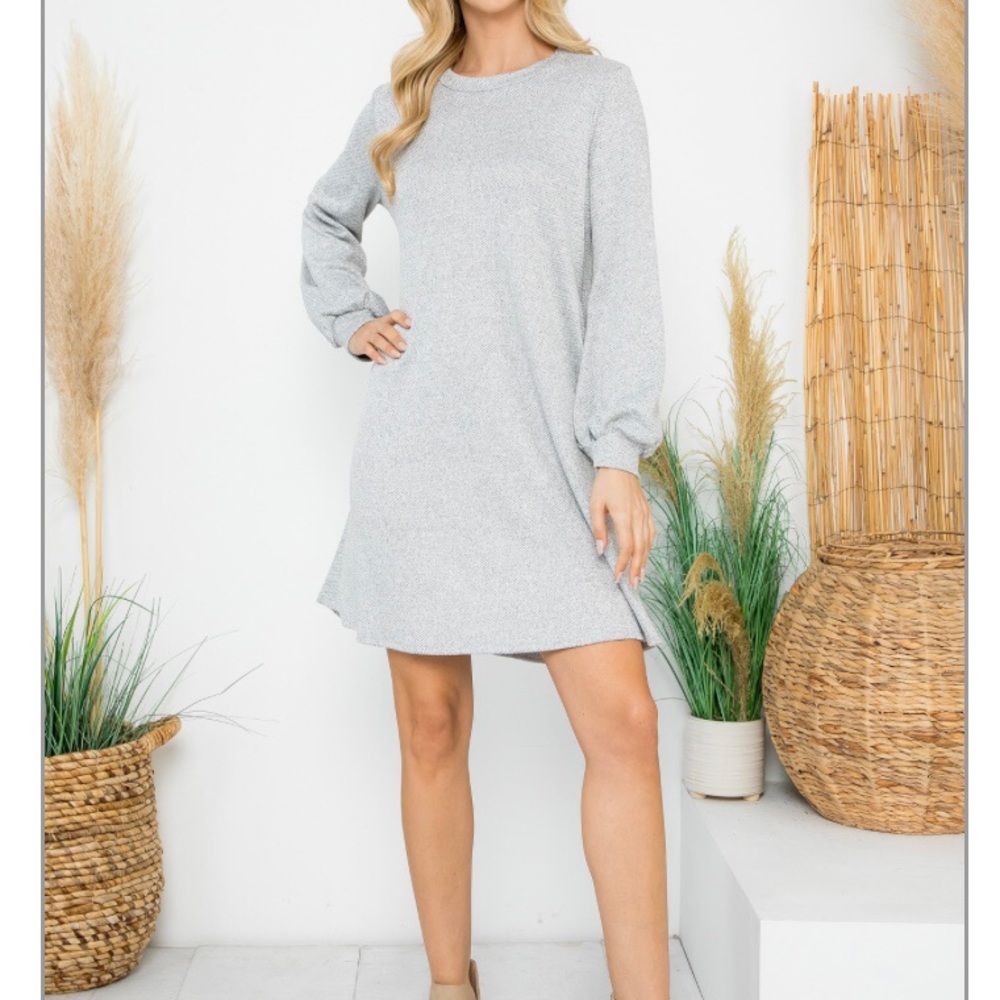 NWT Silver Metallic Tunic Dress
